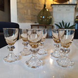 6 crystal digestive glasses