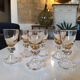 6 verres à digestif en cristal