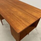 Small Danish Teak Asymmetrical Desk, 1960s.