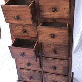 Ancien meuble de métier chiffonnier 8 tiroirs