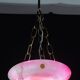 Pendentif en albâtre rose Art Déco charmant, années 1940
