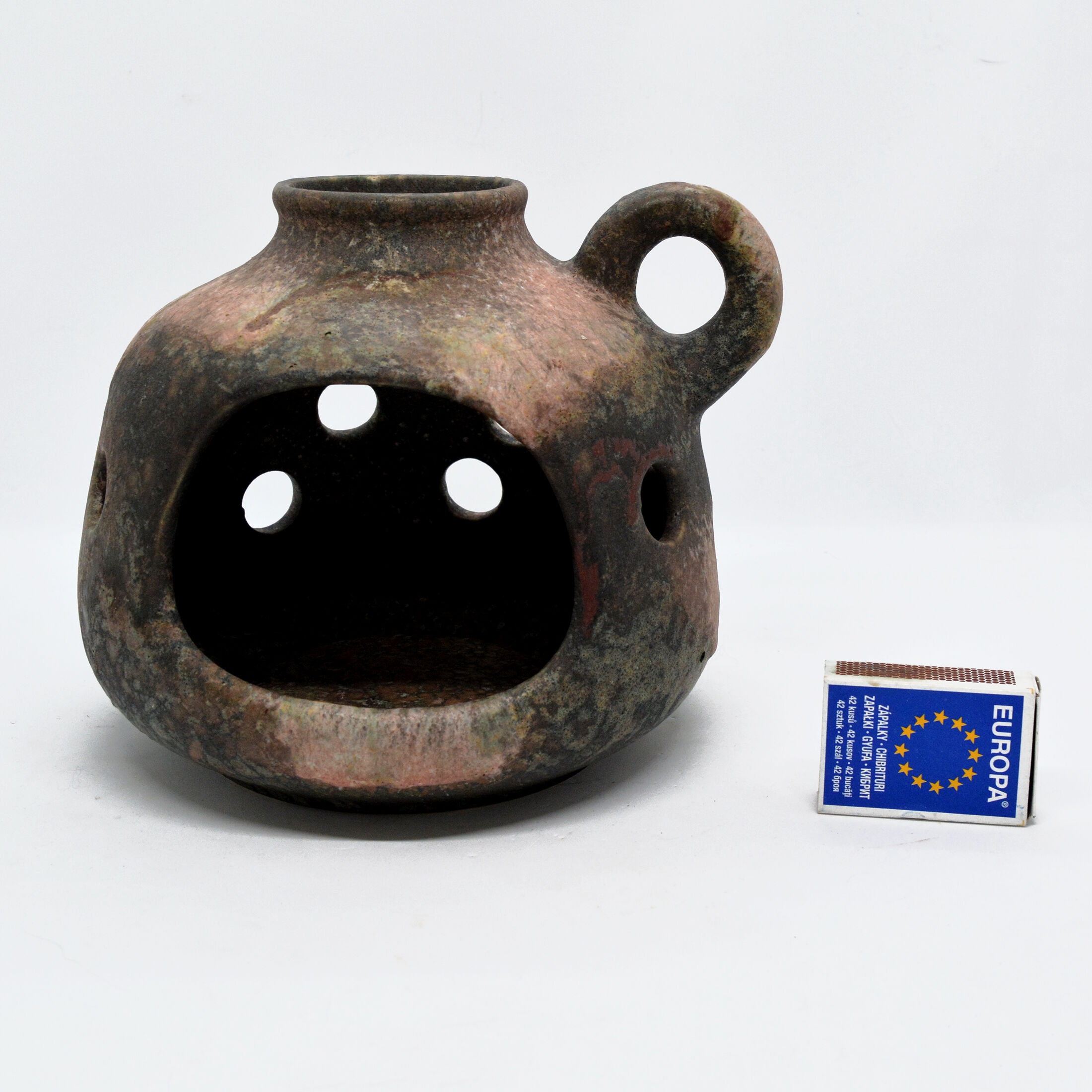 1970s organic modern ceramic oil chimney, Ruscha Art, Germany