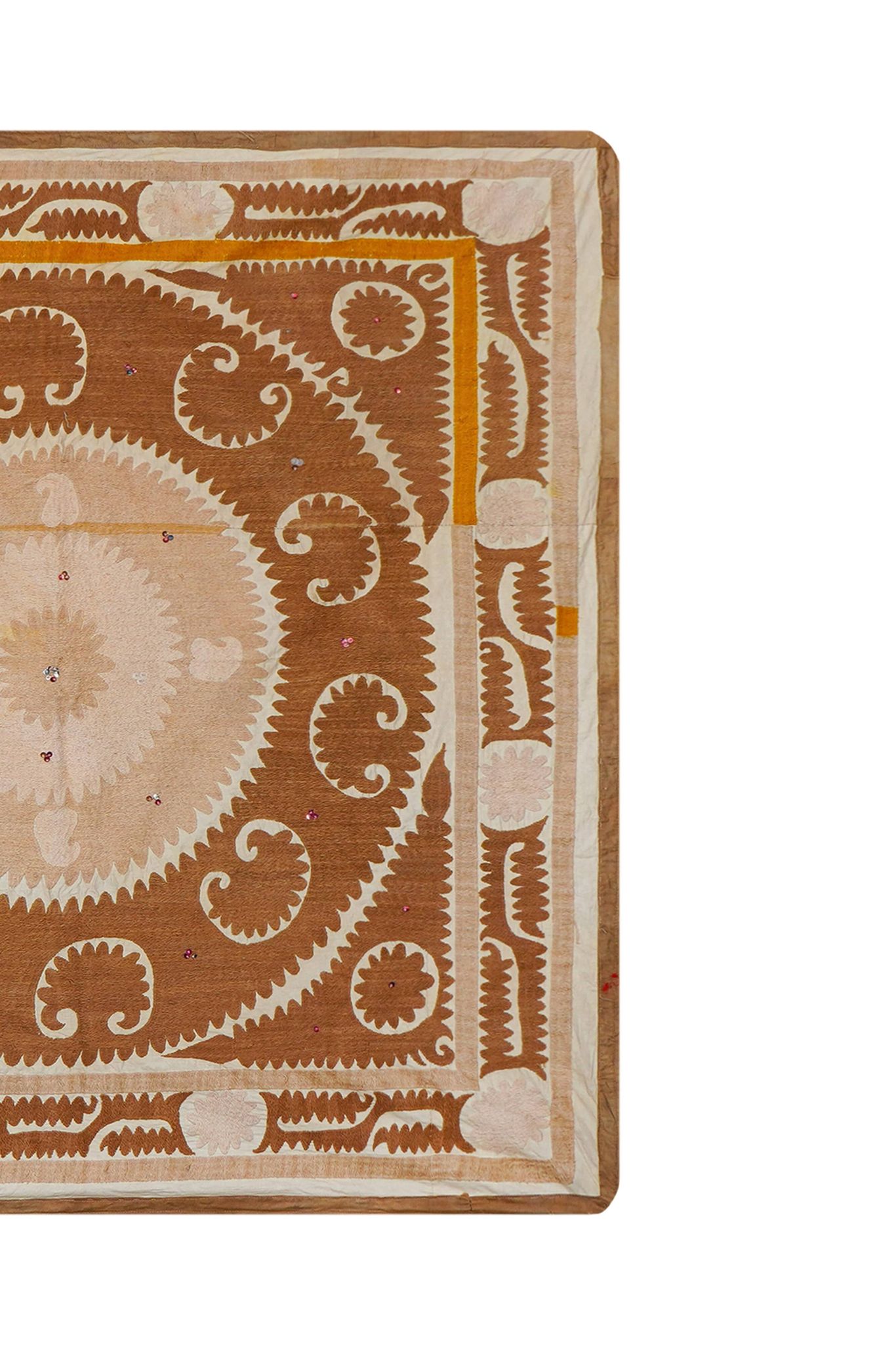 Tapis turc vintage noué à la main 132x135 cm