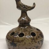 Vase pique fleur en grès pyrite zoomorphe 1950/60