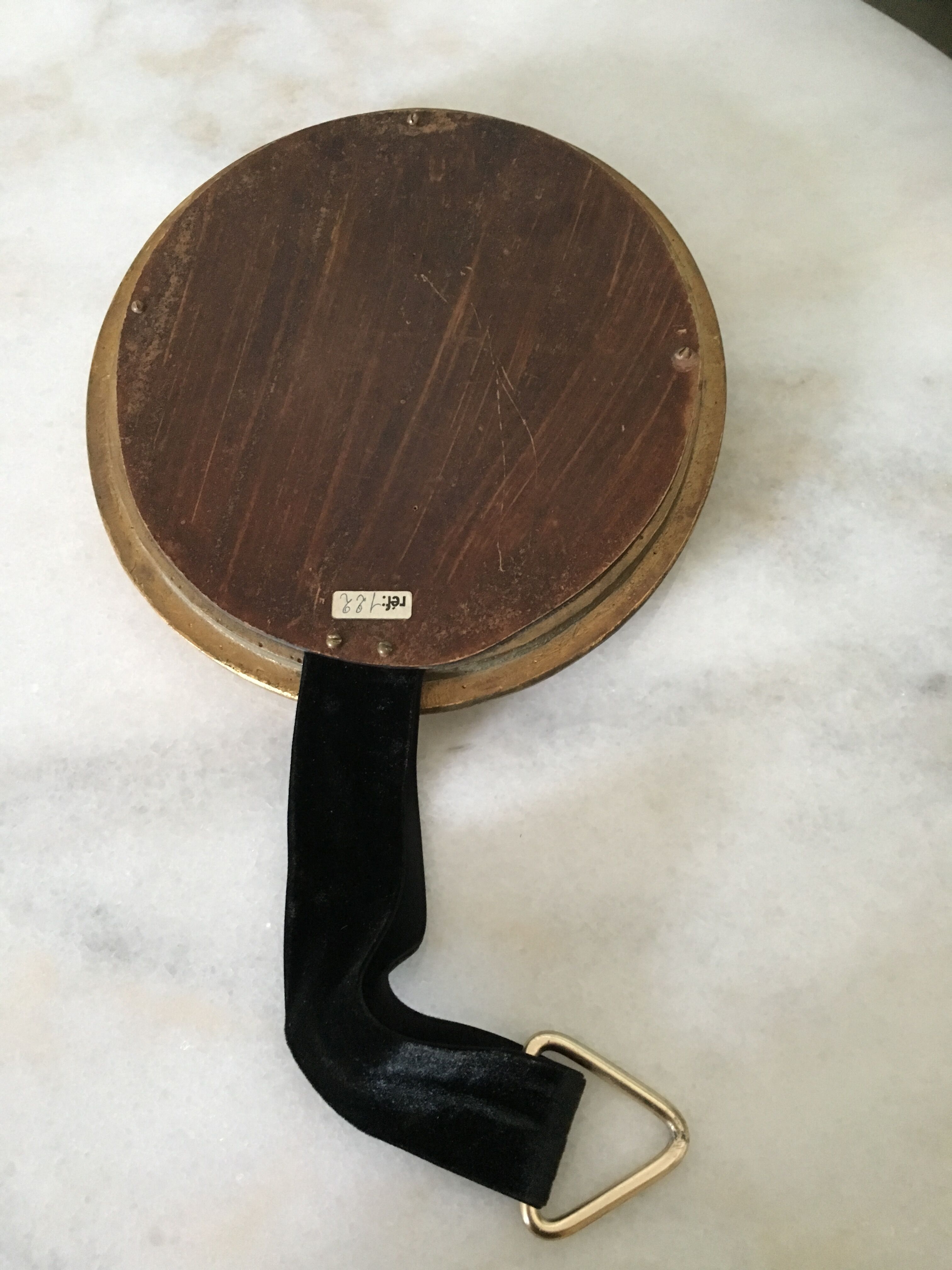 Oval wall mirror frame Golden plaster 22cm