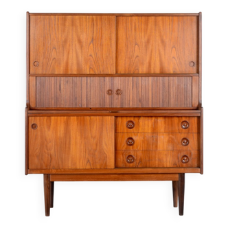 Midcentury Danish Bureau / Desk / Bookcase In Stunning Teak. Vintage Modern / Retro.