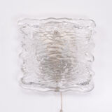 Peil & Putzler Chrystal wall lamp with Glass Shade, 1960s, Germany