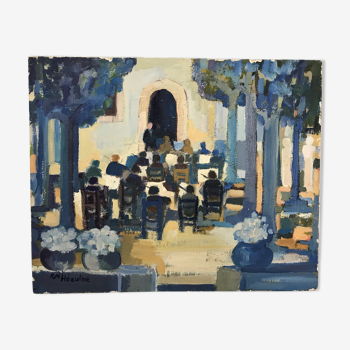 Heaulme (renée mireille), huile sur toile l’orchestre xxème