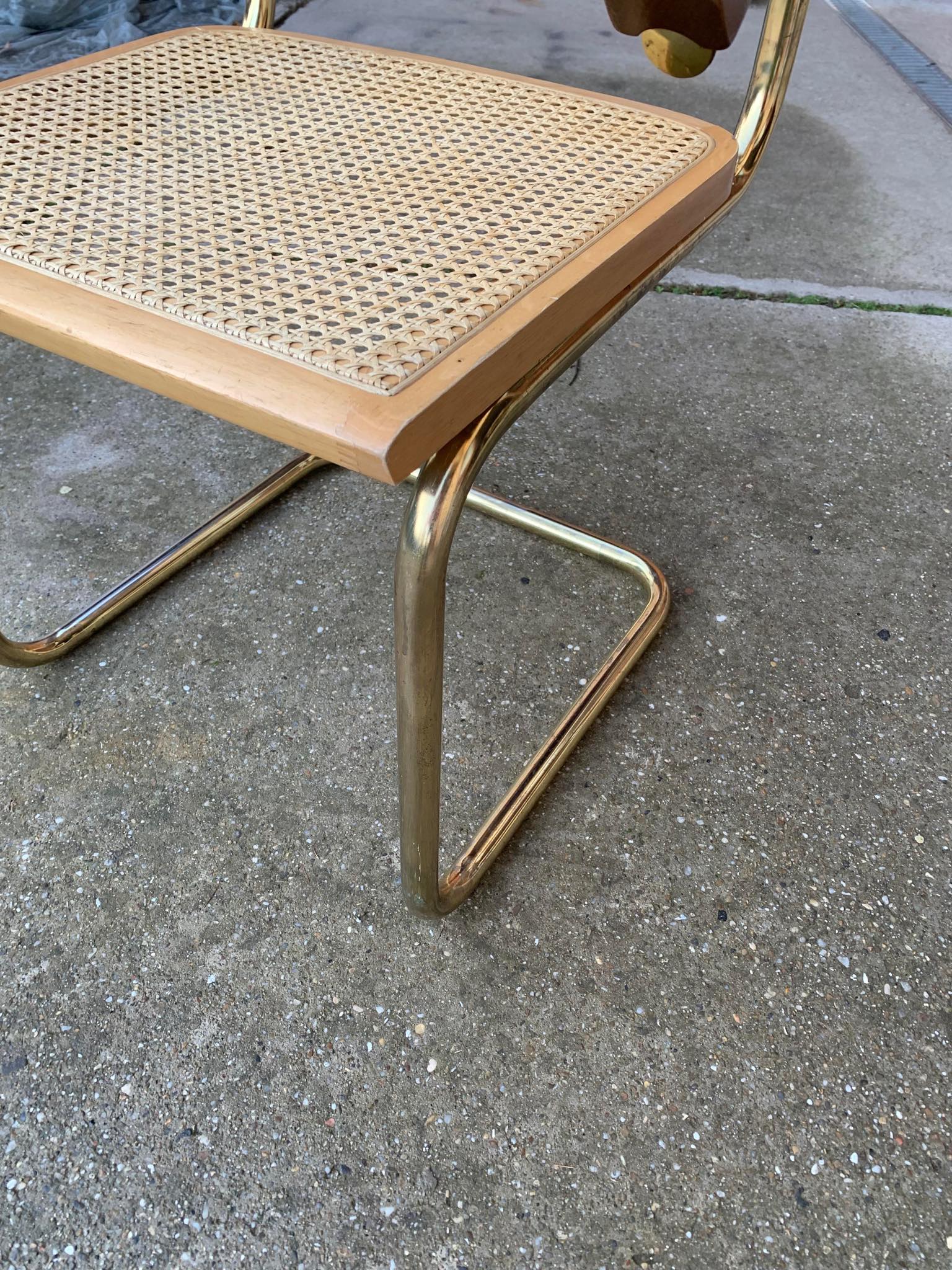 Mid-Century Modern Italian Marcel Breuer B64 Cesca Chair, 70s