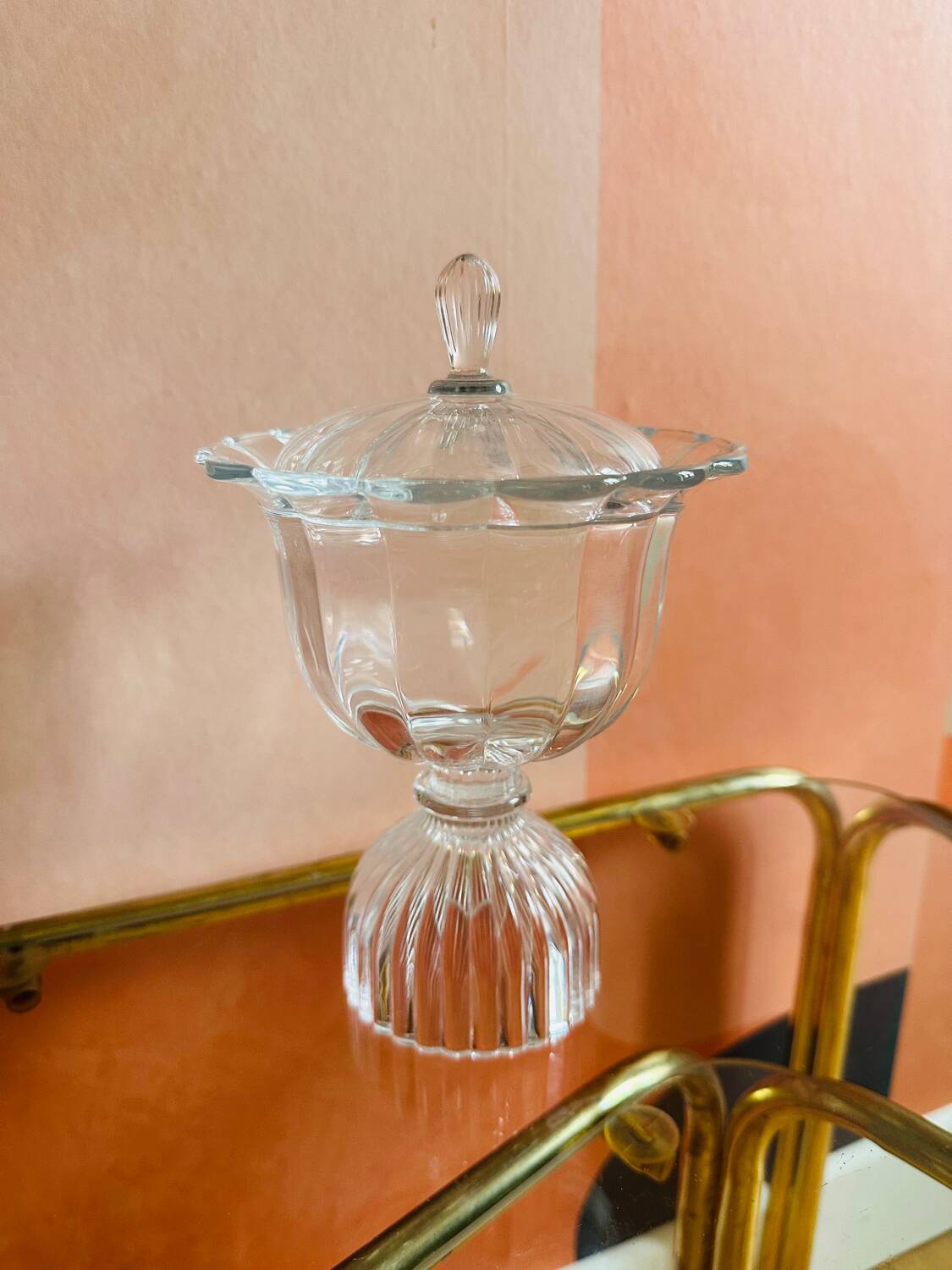 Antique glass bonbonnière