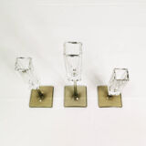 Crystal candlesticks, Rosenthal, designed by G. Jensen, Germany, 1970s