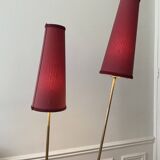 Lampe double chapeau en laiton