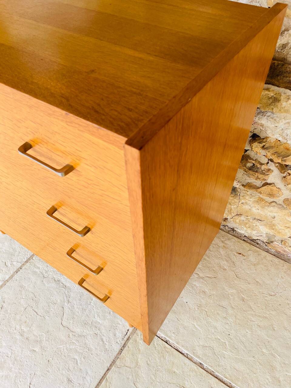 Vintage 4-drawer chest of drawers by Capelle, circa 1960s