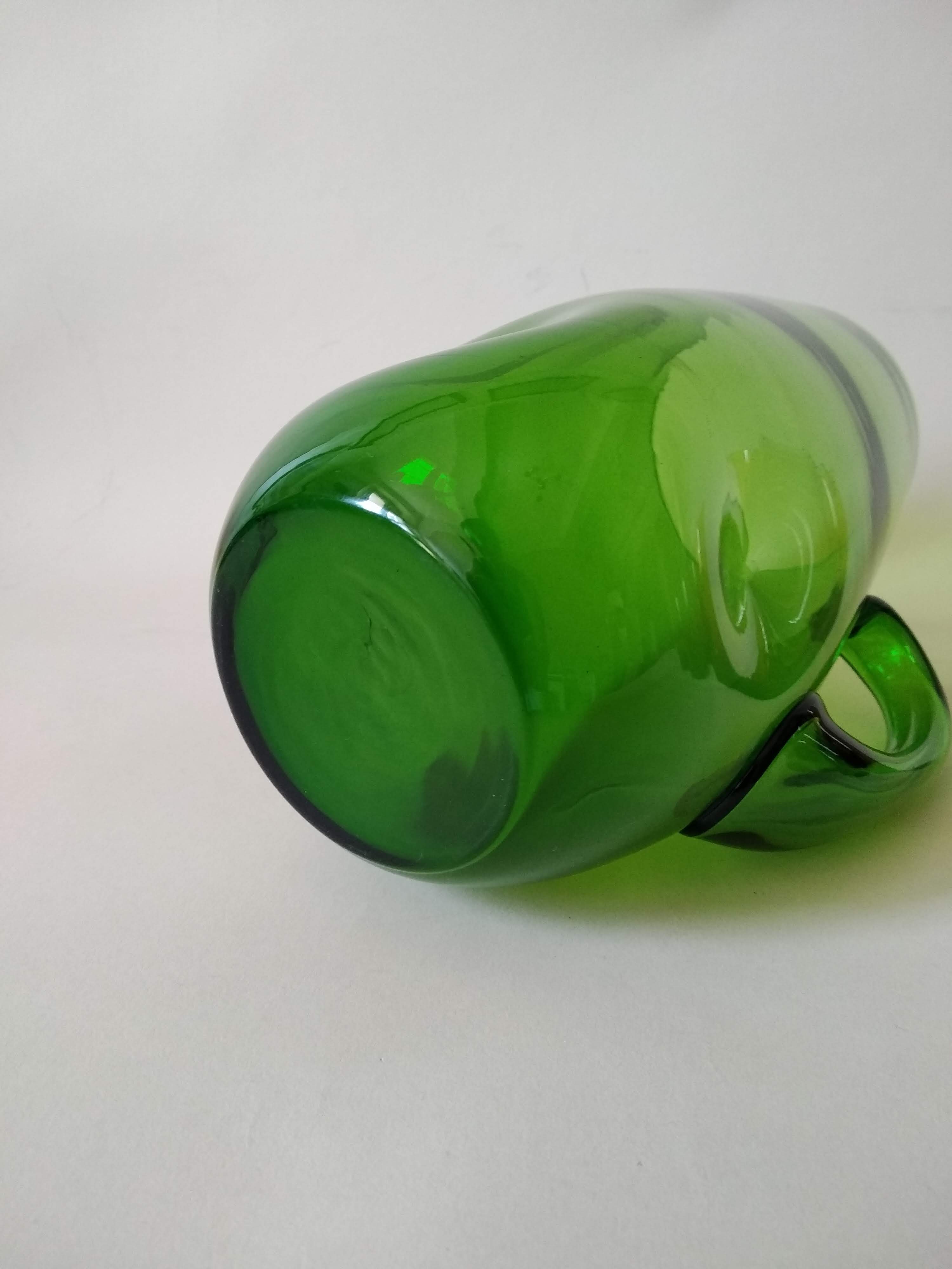 Pitcher and glasses in blown glass vintage 60s
