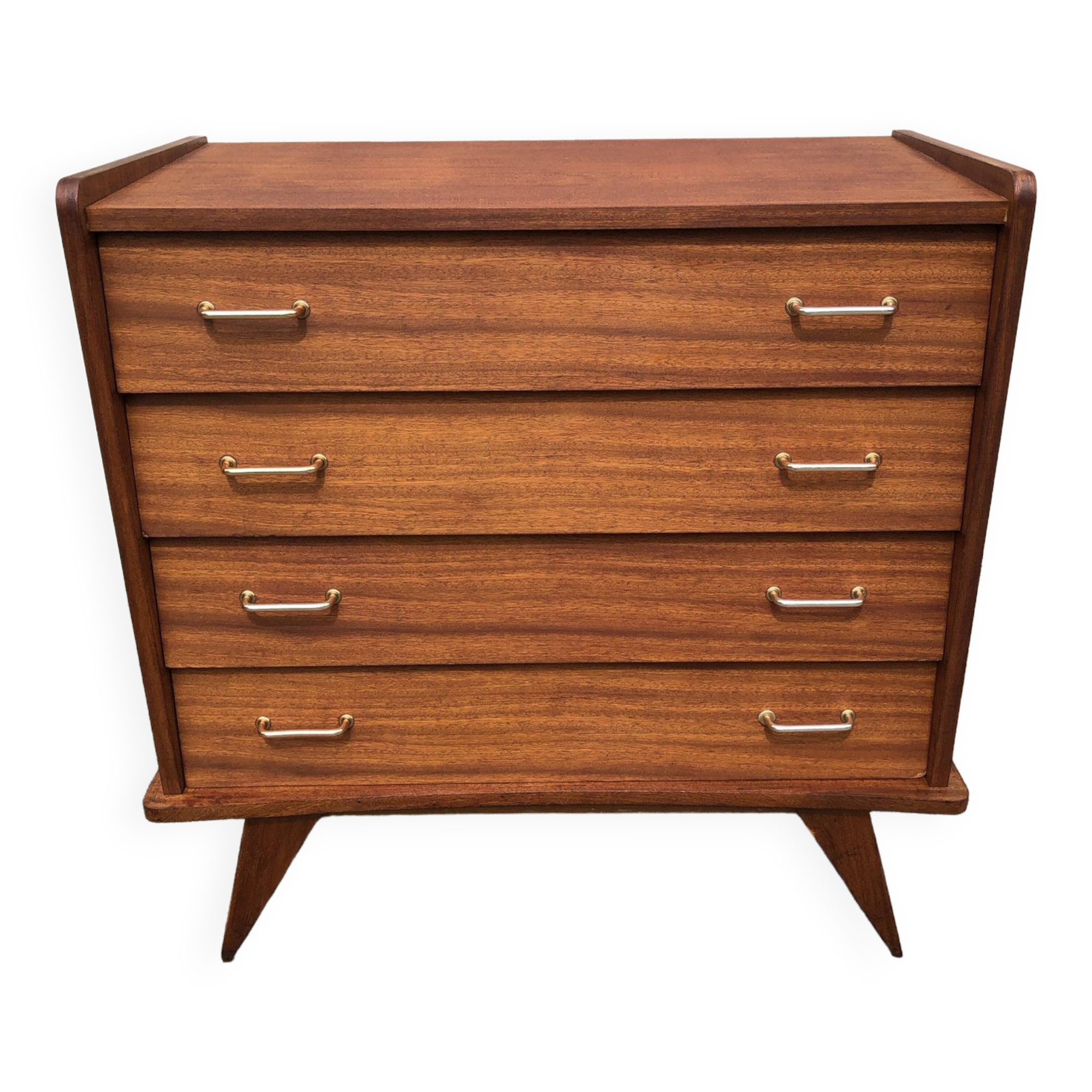 Commode vintage scandinave, pieds compas