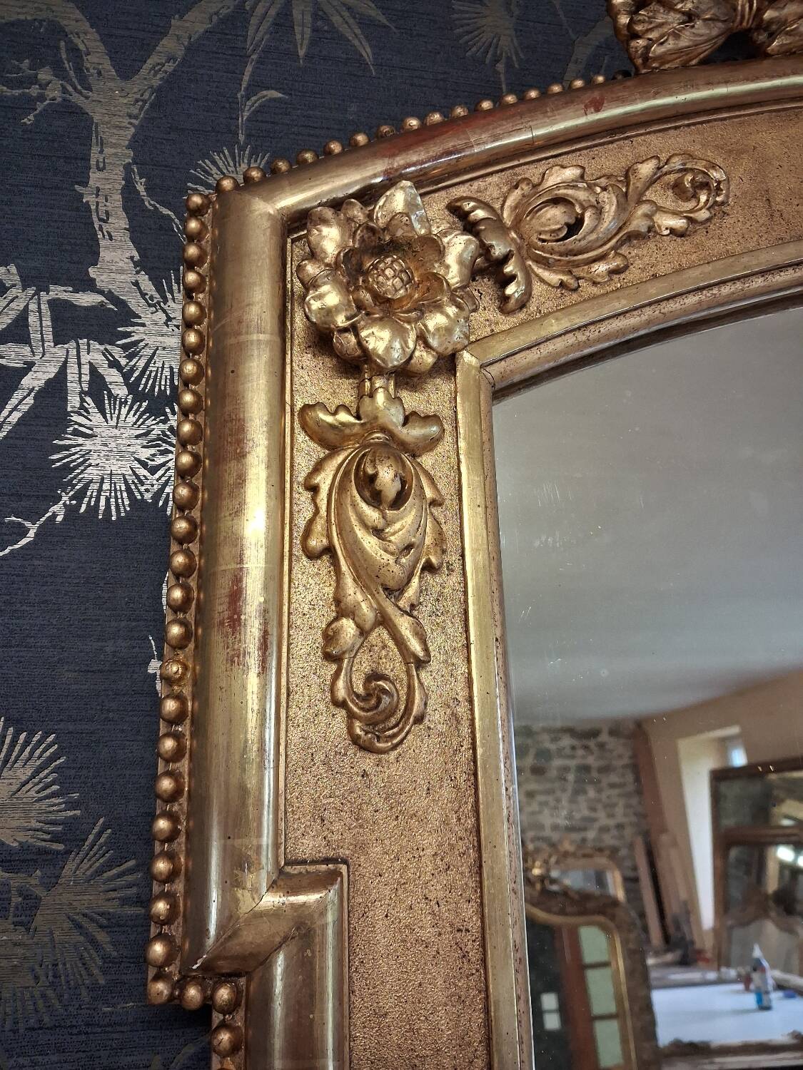 19th-century mirror 216 x 112