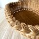Woven wicker cat basket