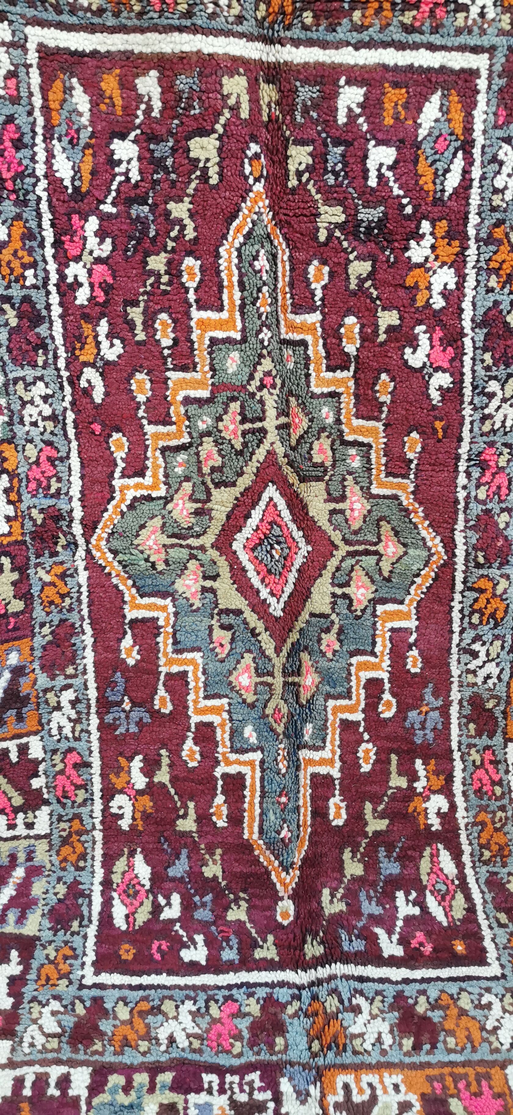 Berber carpet boujaad vintage 215/360 cm