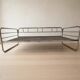 Vintage chrome tubular steel daybed frame, mid-20th century, Czechoslovakia, 190 × 86 × 67 cm