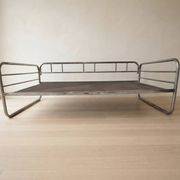 Vintage chrome tubular steel daybed frame, mid-20th century, Czechoslovakia, 190 × 86 × 67 cm