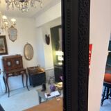 Large Louis Philippe pearl mirror - matte black