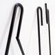 Minimalist black metal fireplace accessory set 'Mace-Line' by Ann Maes - 1970s