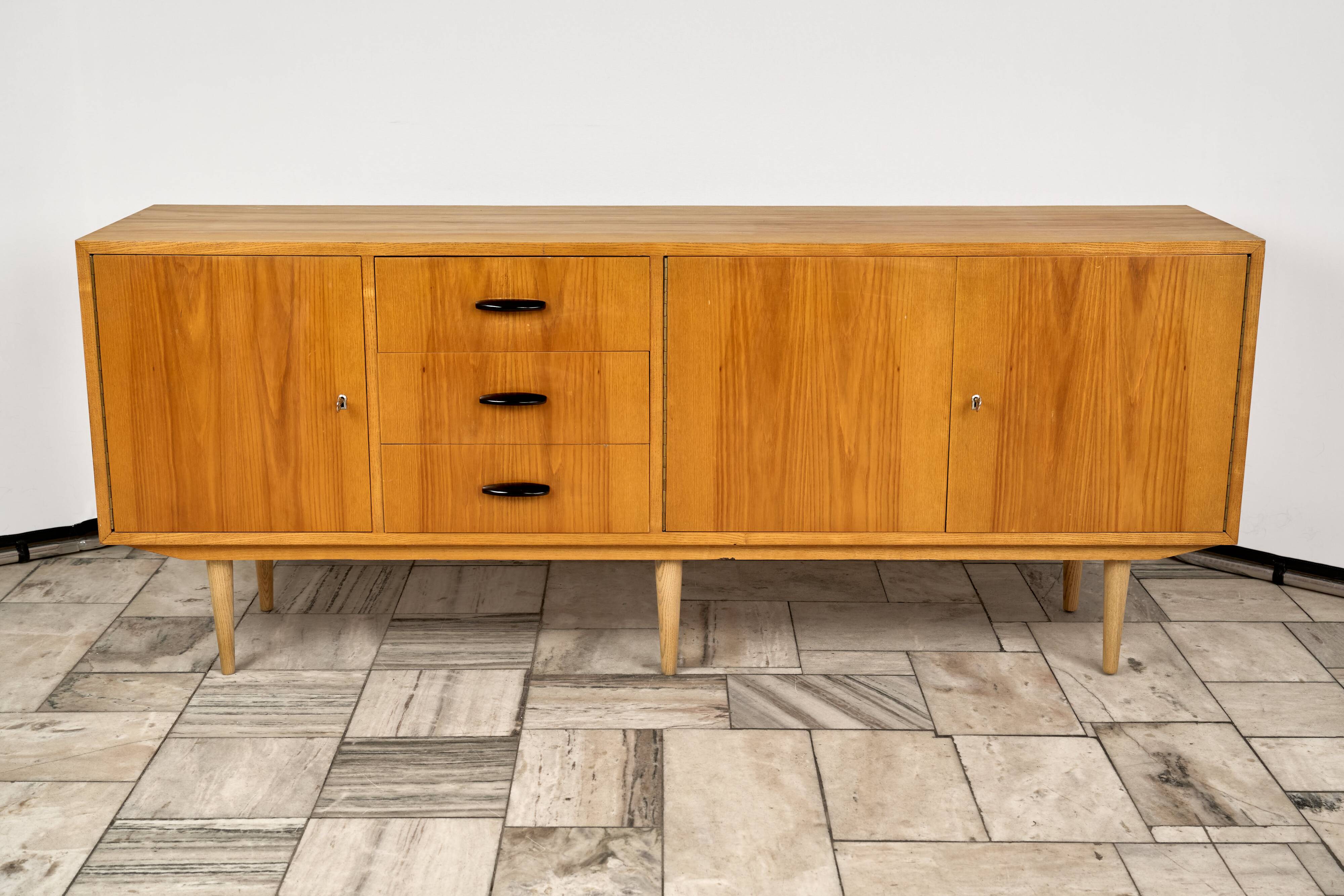 Vintage Long Sideboard, 1960s, Czechoslovakia
