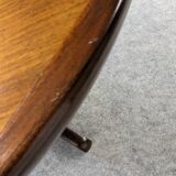 Baumann extendable dining room round table, France circa 1970.