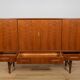 Mid-Century Teak High Sideboard, Denmark, 1960s