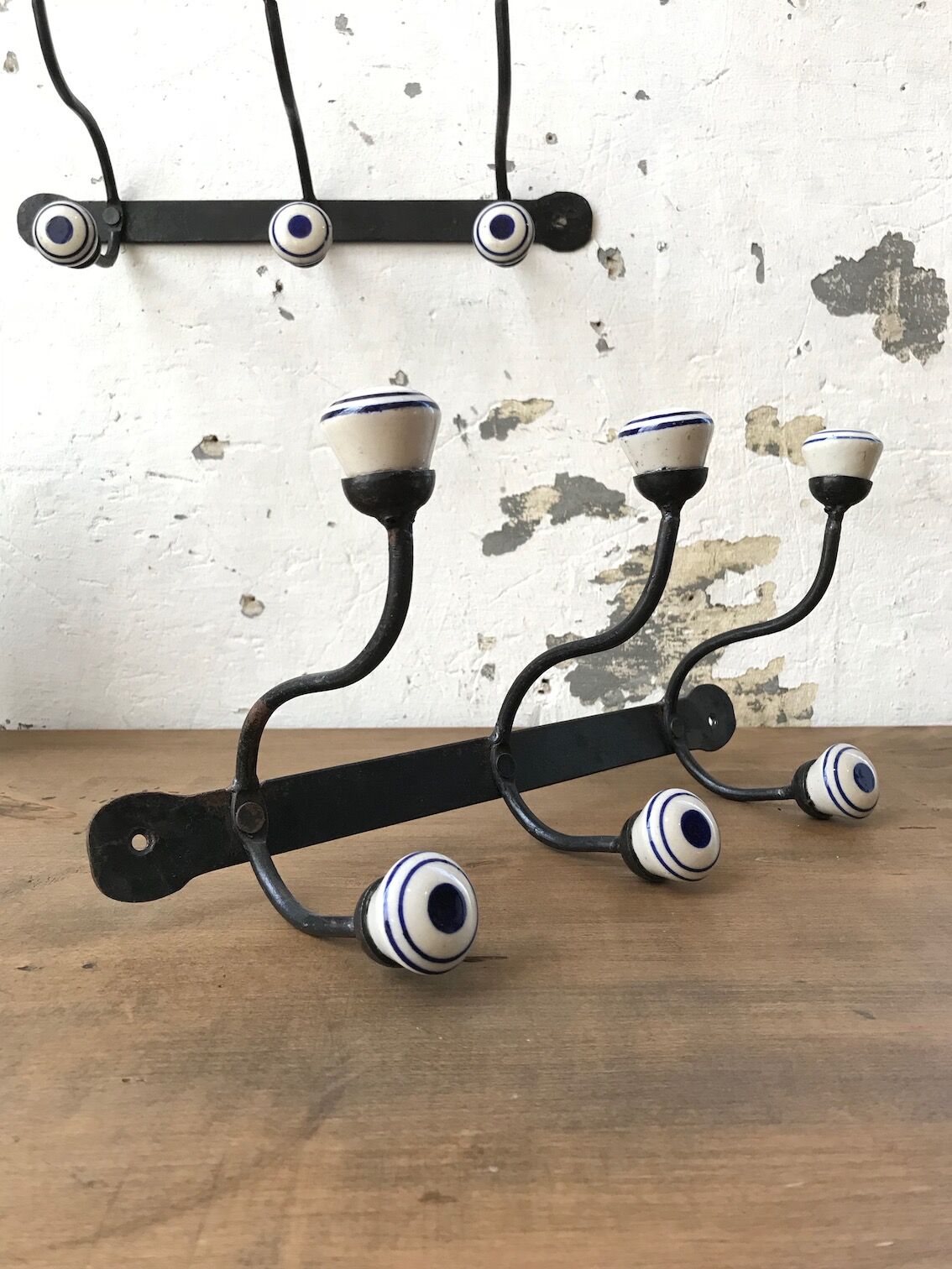 Porcelain and wrought iron