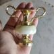 Small brass and alabaster vase