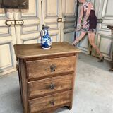 Bleached walnut chest of drawers