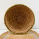 Basket in bamboo and brass from the 70s