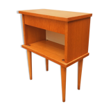 Vintage 50s light oak bedside table.