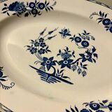 Antique oval Boch platter – “Grand Bouquet” decoration