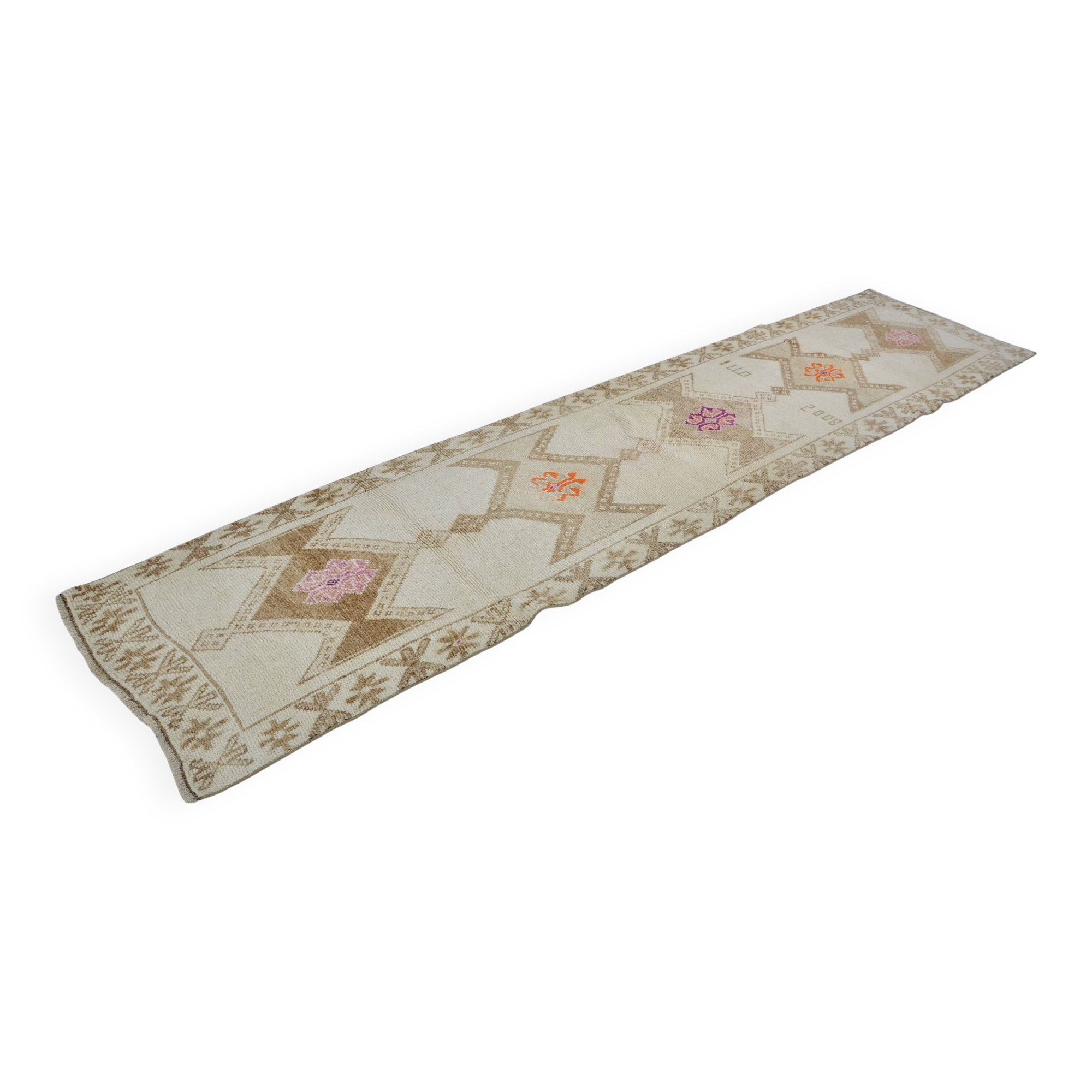 Tapis de couloir vintage en laine biologique sku 2068