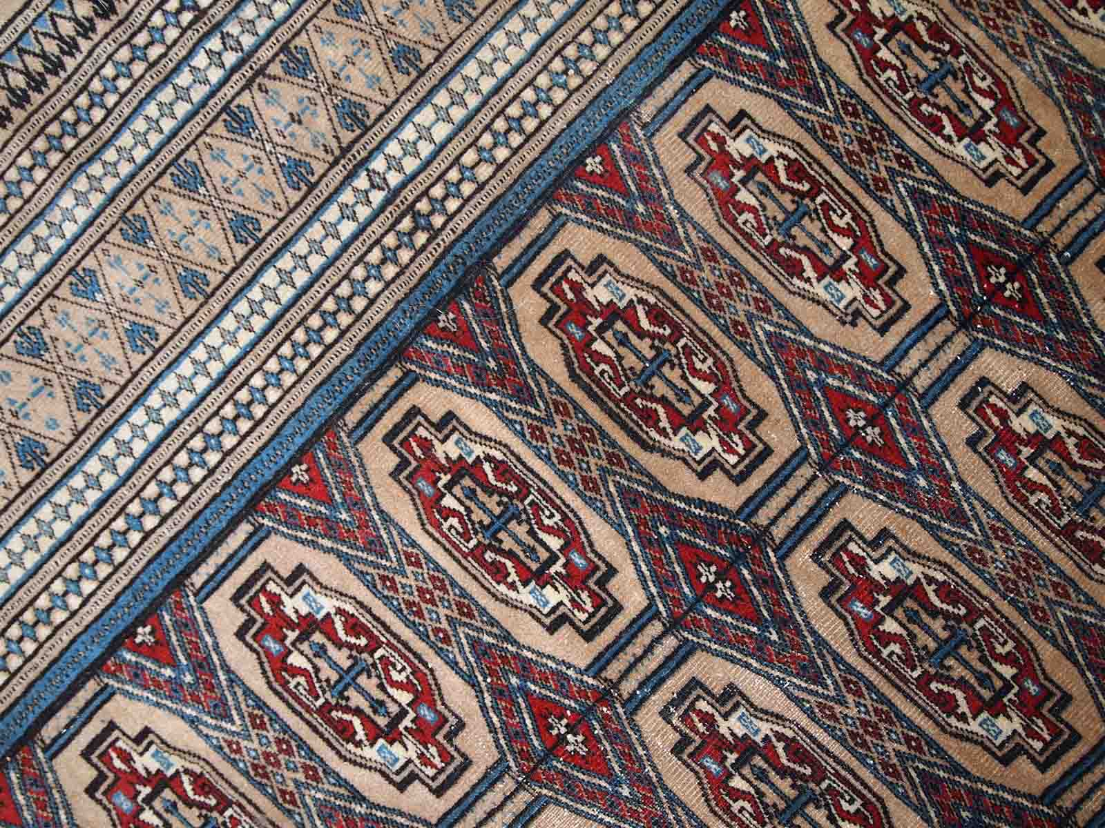 Tapis Ouzbek Bukhara fait main 129cm x 174cm 1960