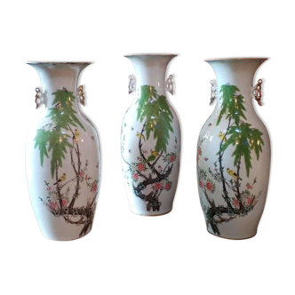 Trio de vases chinois