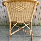 Old rattan armchair