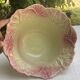 Large vintage salad bowl in the shape of a pink cabbage – barbotine earthenware – 1980s