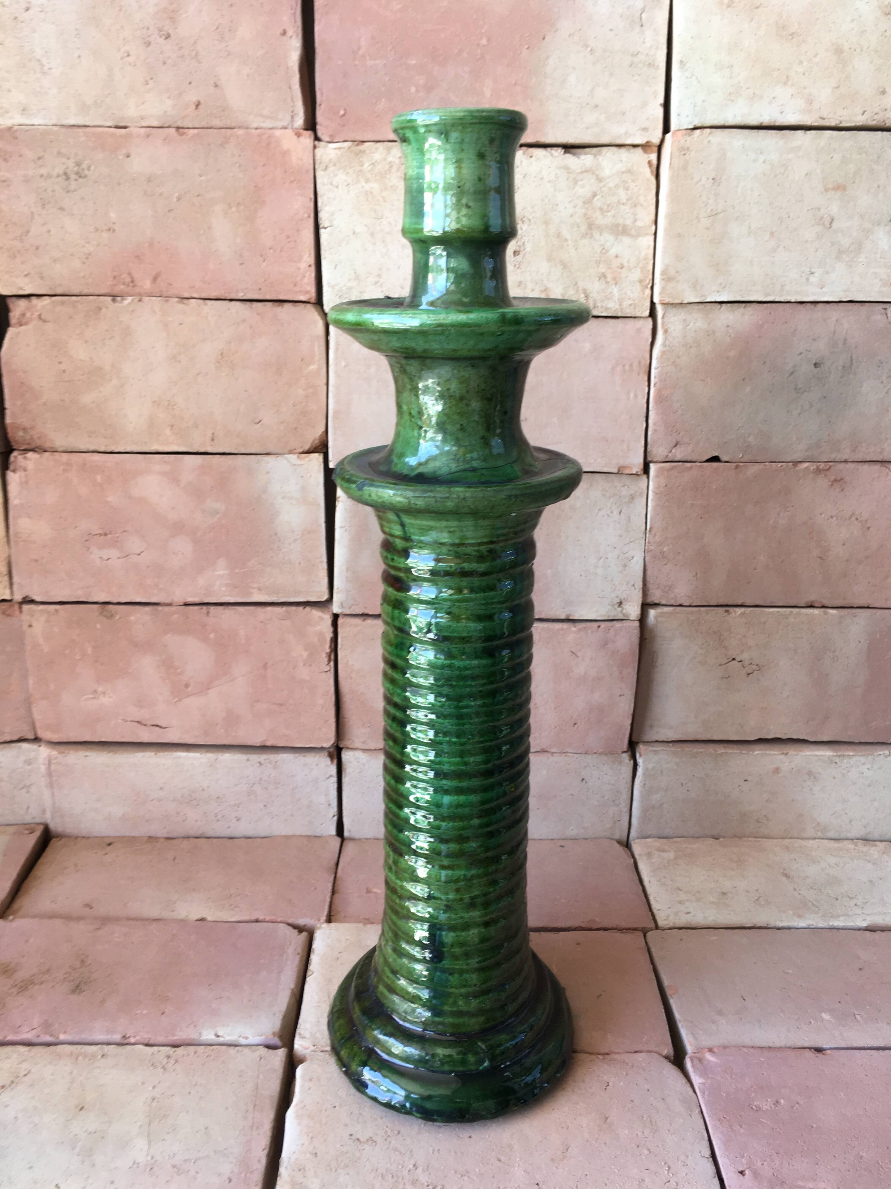 Tamegroute pottery candle holder