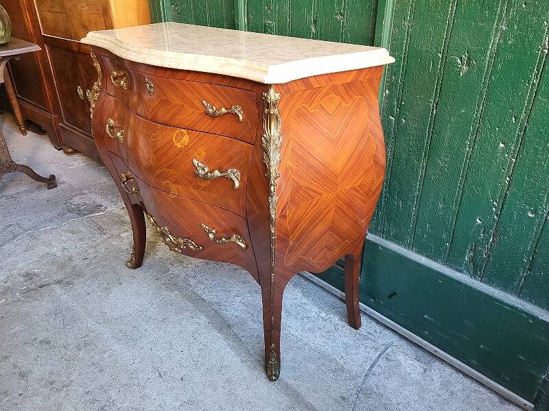 petite commode en bois de rose 3 tiroirs
