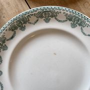 Set of 6 vintage plates in iron earth, Longwy model Au Chatelet LOT 2