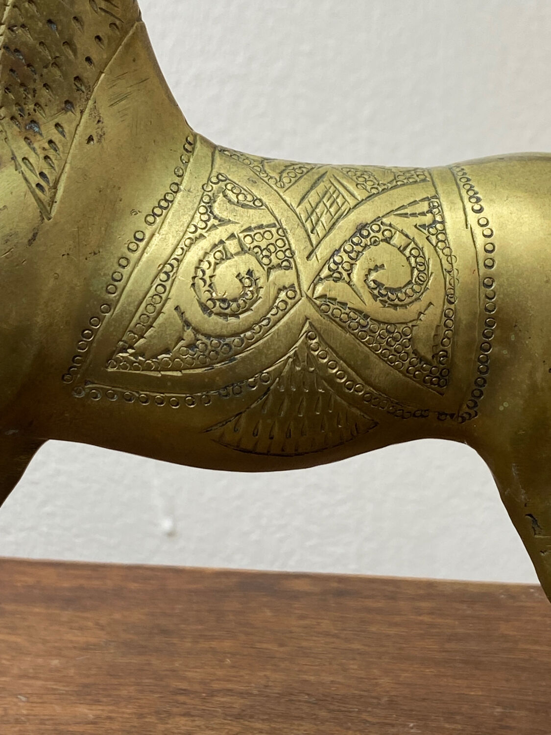 Vintage brass horse
