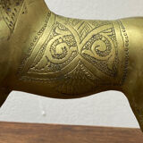 Vintage brass horse