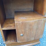 art deco bedside oak and marble