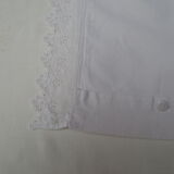 small child's child's room half circle in monogrammed white canvas