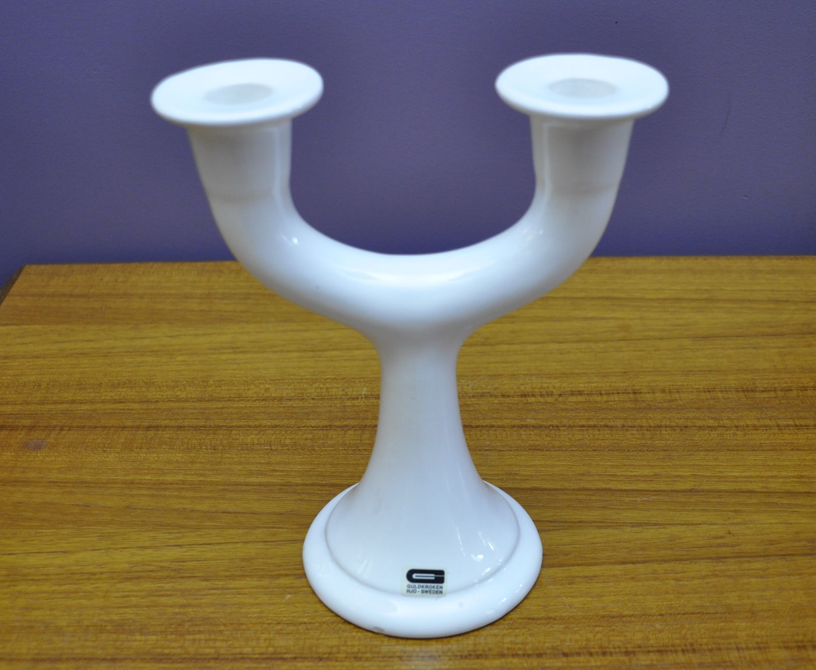 Guldkrokens Kakelugnsfabrik porcelain candleholder