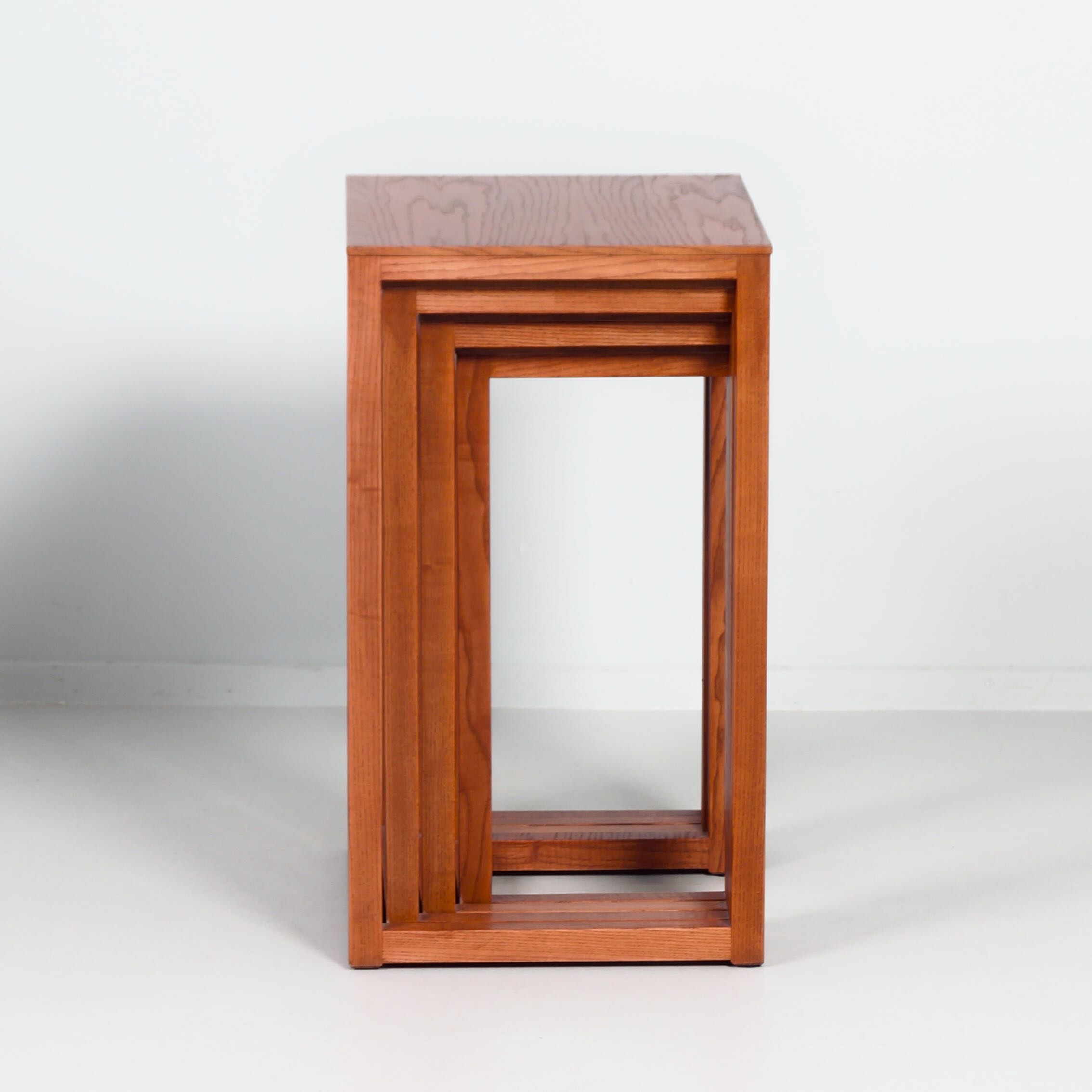 Nesting tables by Josef Hoffmann for Wittmann, 1980s – Ash wood