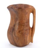 Sculptural wooden pitcher, 60s